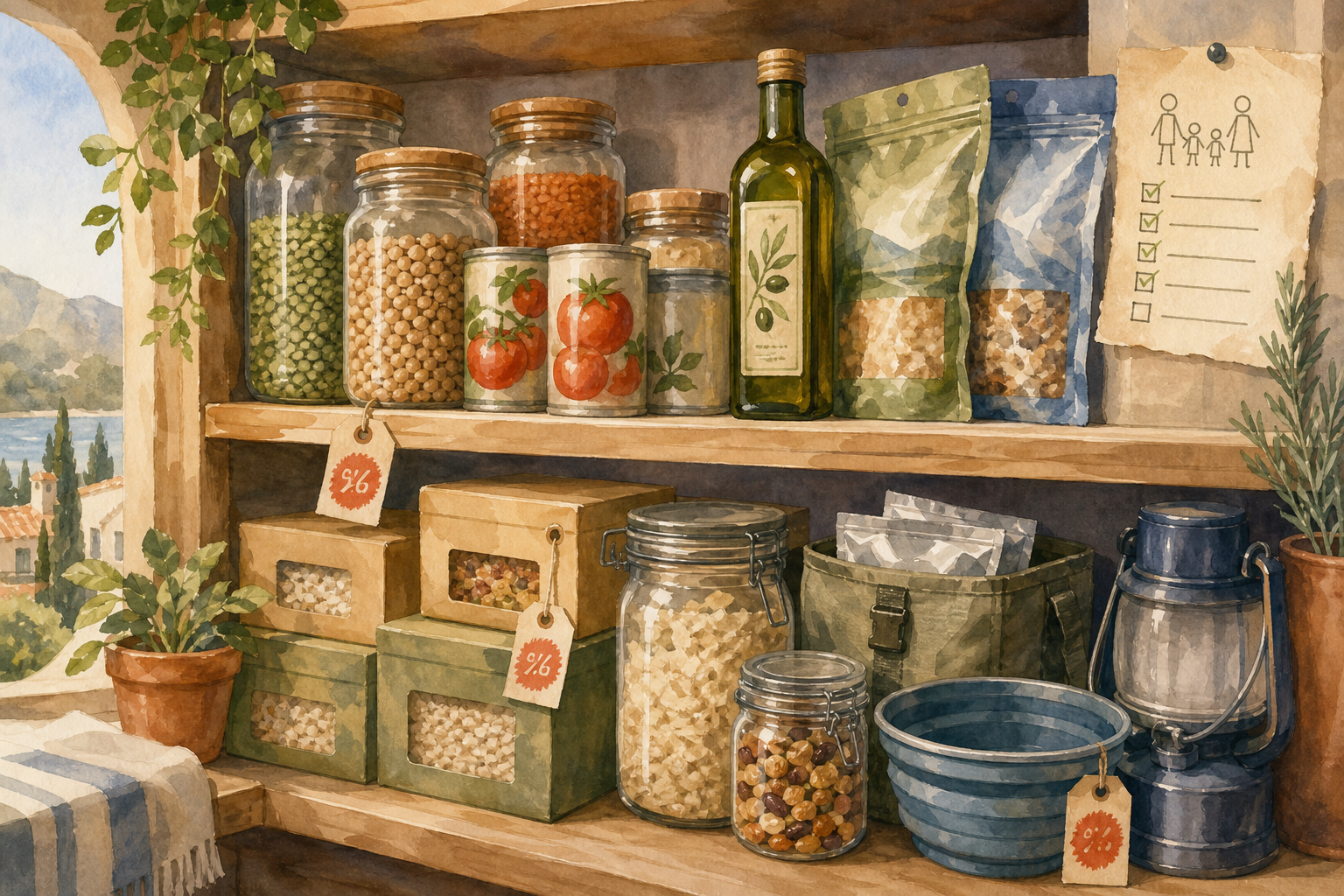 Build a Mediterranean-Style Emergency Food Kit on a Budget