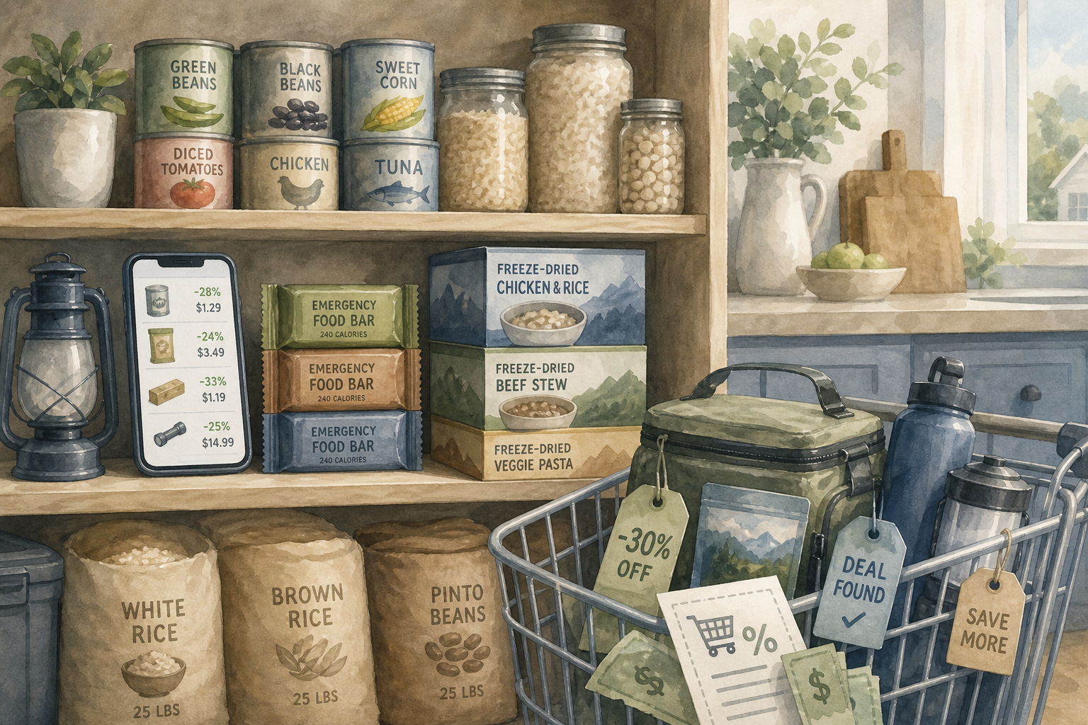 Emergency Pantry on a Budget with Food for Less Tips